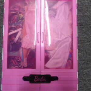 Large Lot of Barbie Clothes and Closet